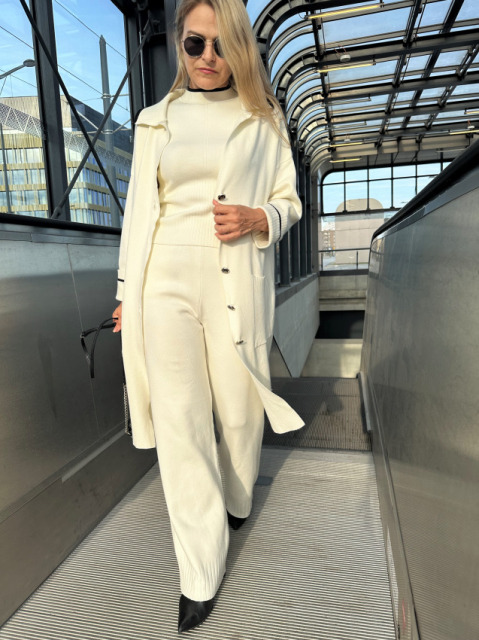 DI'SHE KARDIGAN Z DZIANINY ŚMIETANA DI'SHE KARDIGAN Z DZIANINY ŚMIETANA