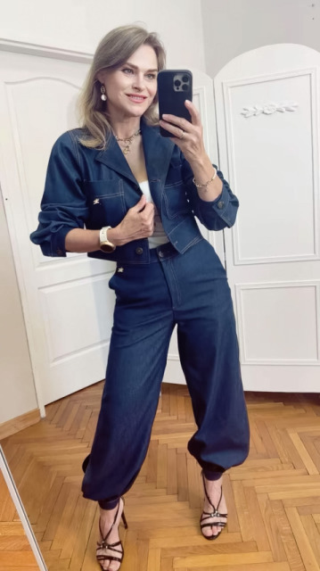 La Diva Mia KOMPLET SINDBAD JEANS GRANATOWY 2 CZĘŚCI La Diva Mia KOMPLET SINDBAD JEANS GRANATOWY 2 CZĘŚCI